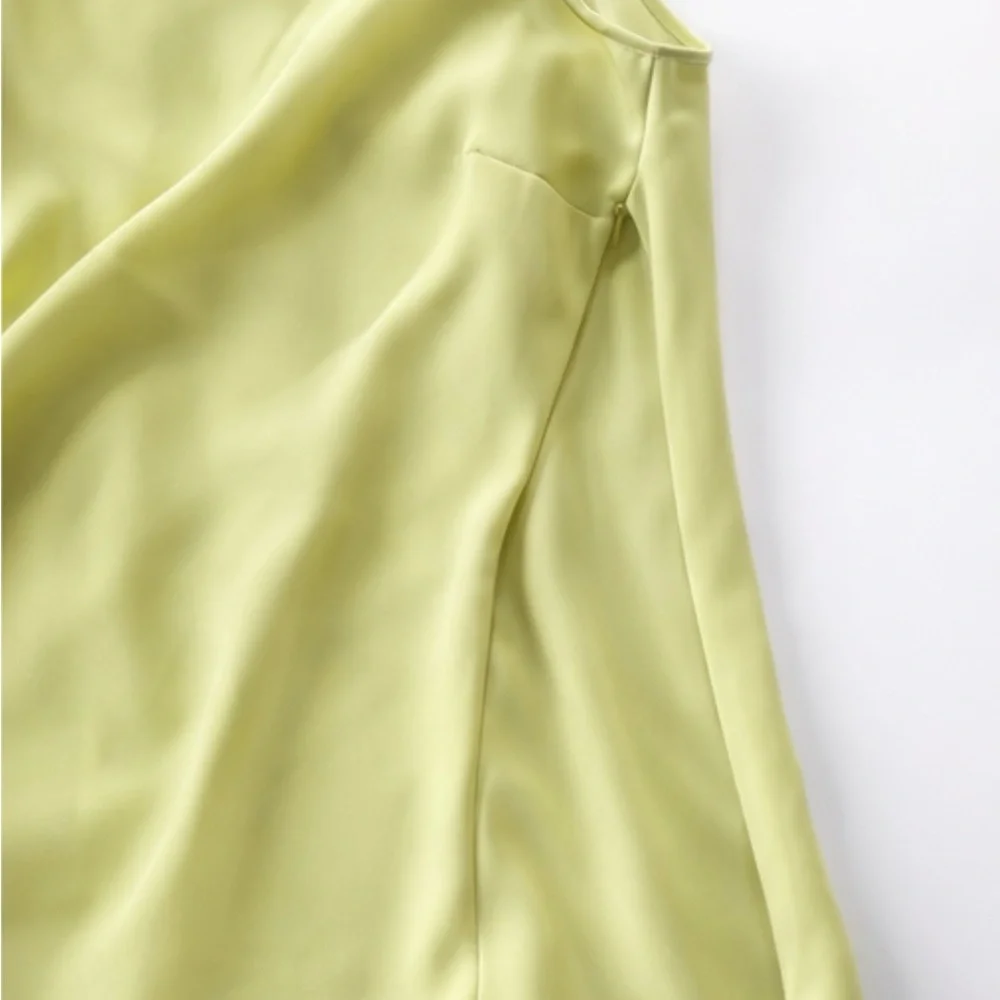 Vintage‎ Flores & Flores Seersucker Blazer + Satin Tank Set Green XS/S USA